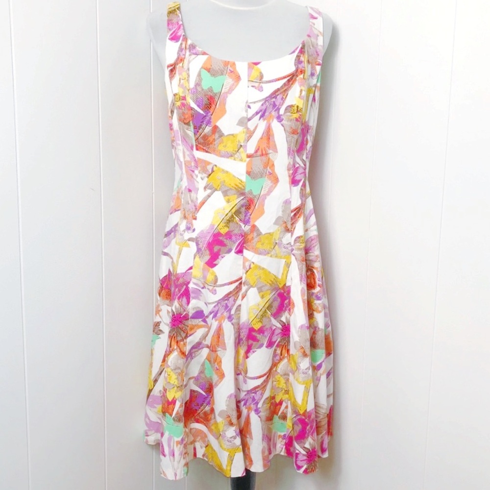 Colorful Abstract Print Women's Dress